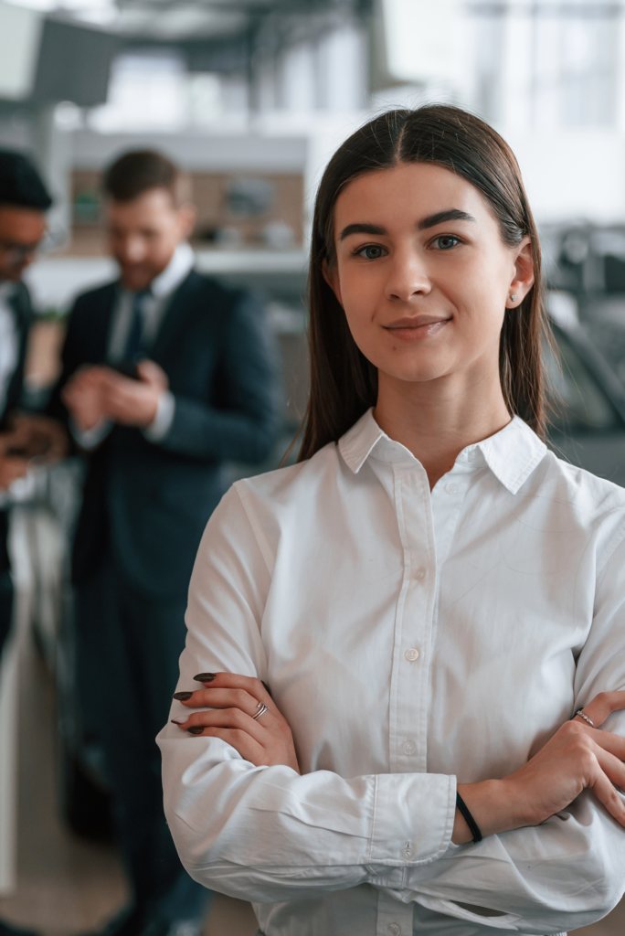 Girl in a white dress